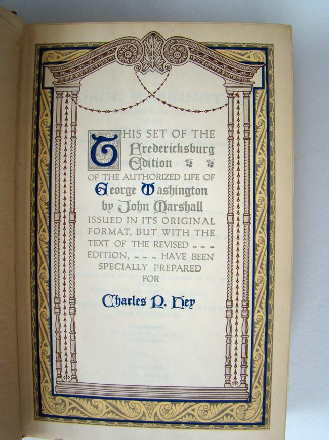 The Life of Washington by John Marshall, 5 vols., Fredericksburg Edition, published in 1925 — image 4
